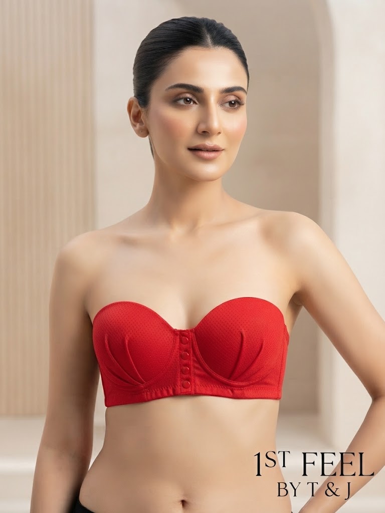 Strapless Bra – Black, Red & Nude