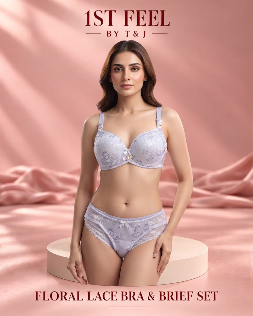 Floral Lace Bra & Brief Set